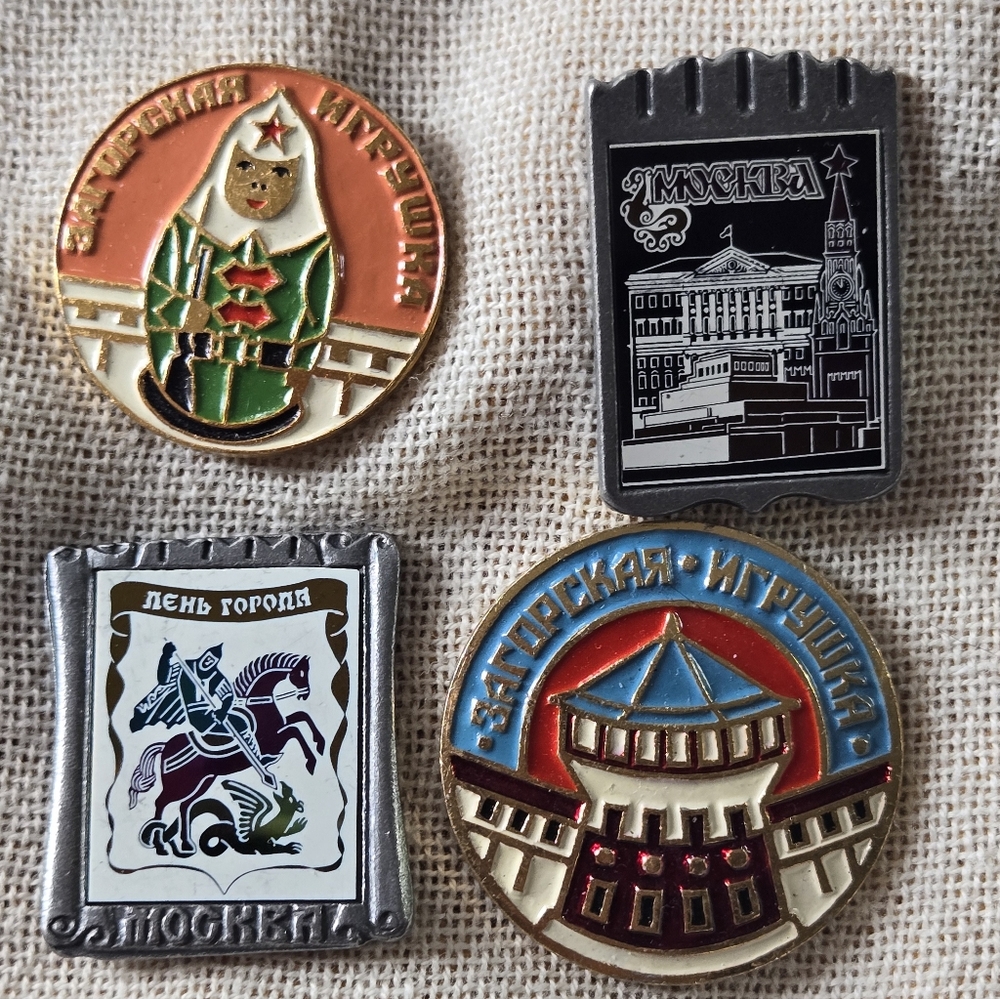 Vintage 80s Soviet Russia Pins
